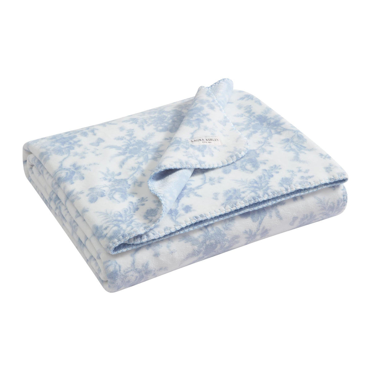Laura Ashley Reversible Plush Throw, 50x70