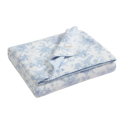 Laura Ashley Reversible Plush Throw, 50x70