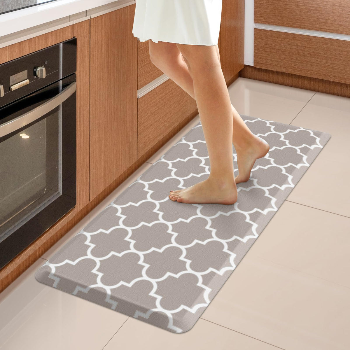Blue Cushioned Anti-Fatigue Kitchen Mat