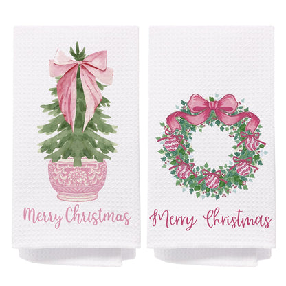 Chinoiserie Christmas Kitchen Hand Towels, 16x24 Inch