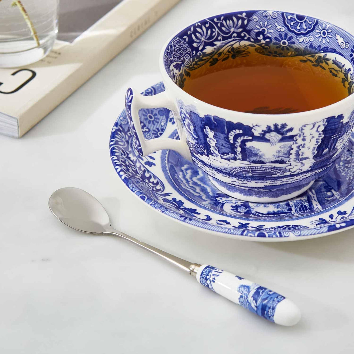 Spode Blue Italian Teaspoons, Set of 6