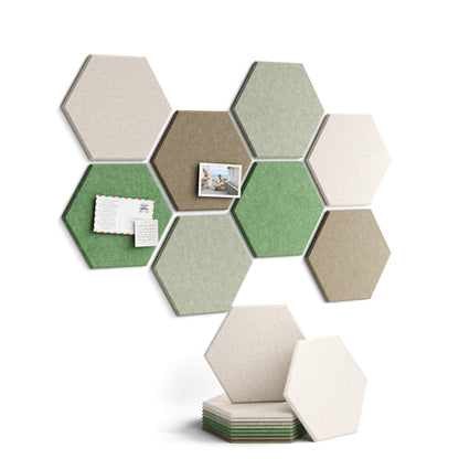 Blue Hexagon Felt Pin Board Tiles, 12 Pack