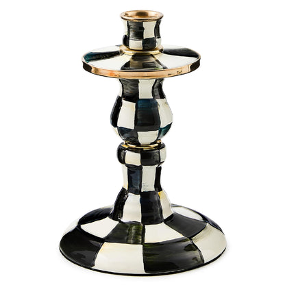 MacKenzie-Childs Sky Check Pillar Candlestick
