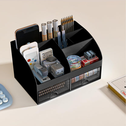Blue Desk Organizer with 2 Drawers