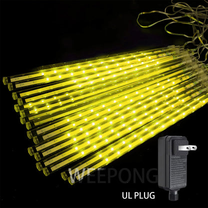 Blue Meteor Shower Christmas Lights, 8 Tubes
