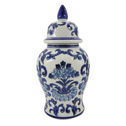 Blue and White Chinoiserie Ginger Jar, 12 or 14 Inch