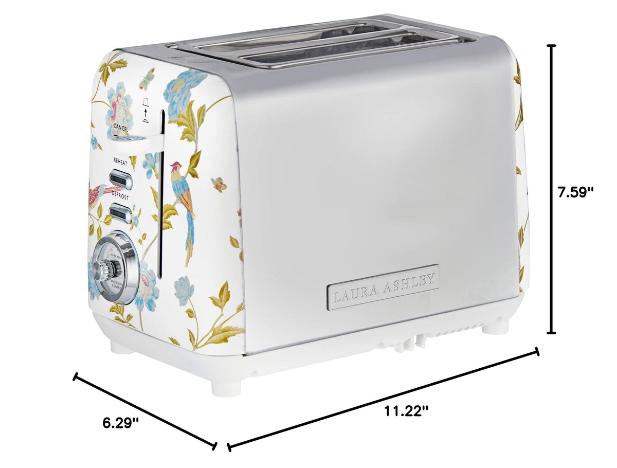 Laura Ashley Wide Slot 2-Slice Toaster