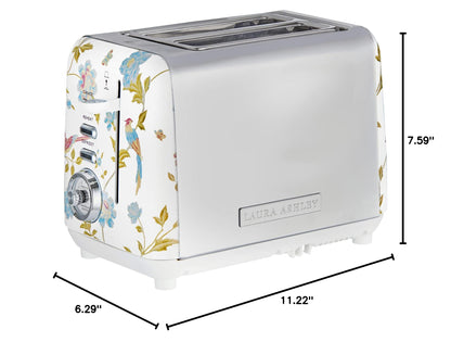 Laura Ashley Wide Slot 2-Slice Toaster