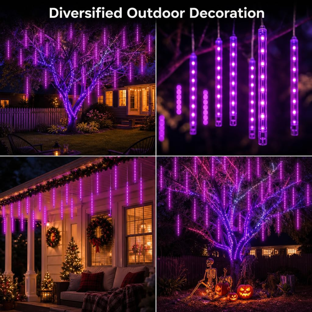 Aukora Blue Meteor Shower Lights