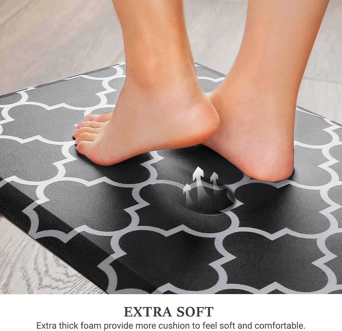Blue Cushioned Anti-Fatigue Kitchen Mat