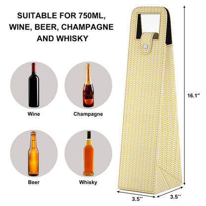 Blue Leather Wine Gift Bag