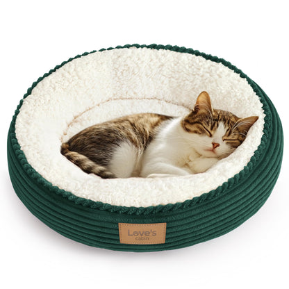 Royal Blue Round Donut Pet Bed
