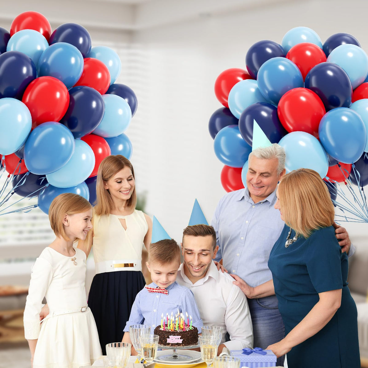 Blue and White Balloon Kit, 60 Pieces
