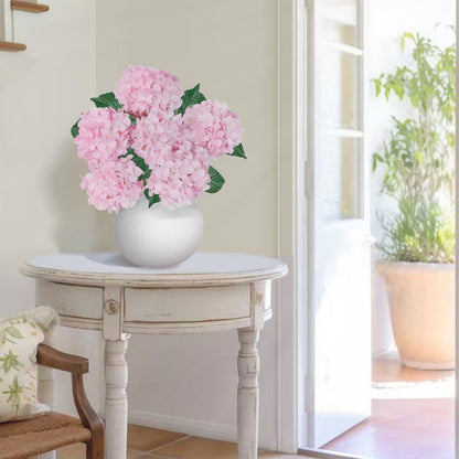 Blue Hydrangea Faux Flowers, 6 Stems