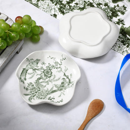 Chinoiserie Ceramic Bird Spoon Rest, Blue and White