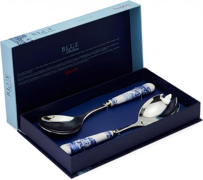 Spode Blue Italian Salad Servers, Set of 2