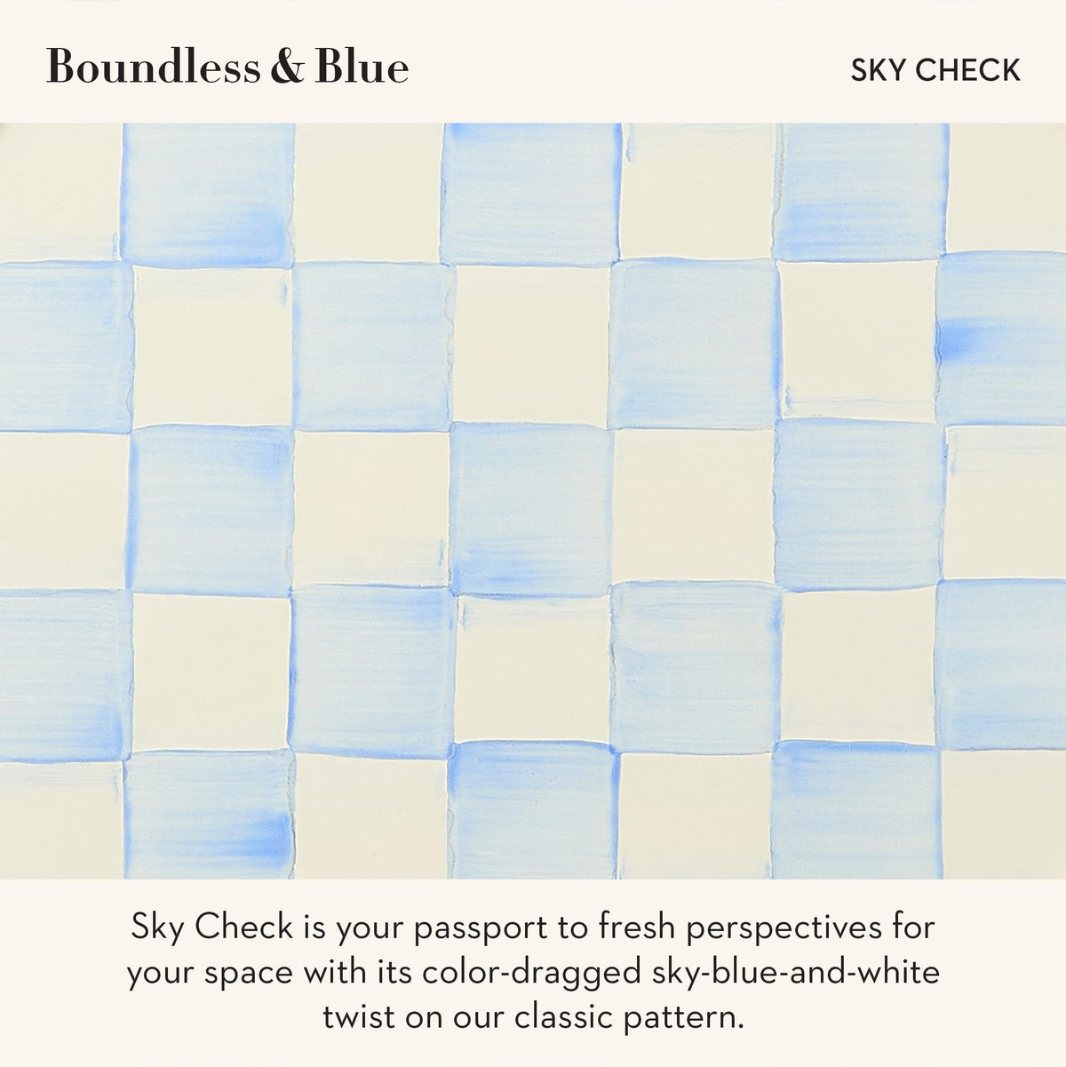 MacKenzie-Childs Sky Check Pillar Candlestick