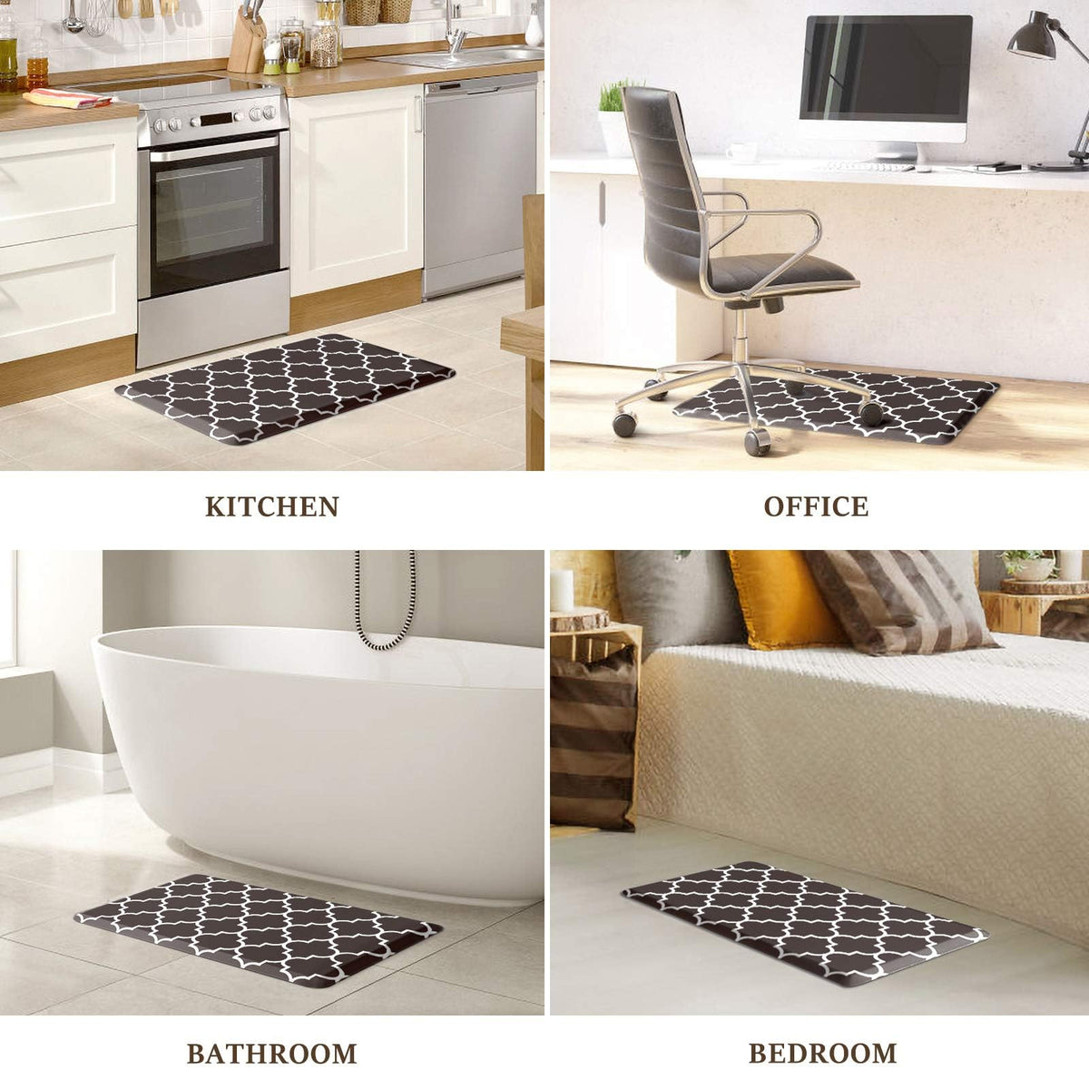 Blue Cushioned Anti-Fatigue Kitchen Mat