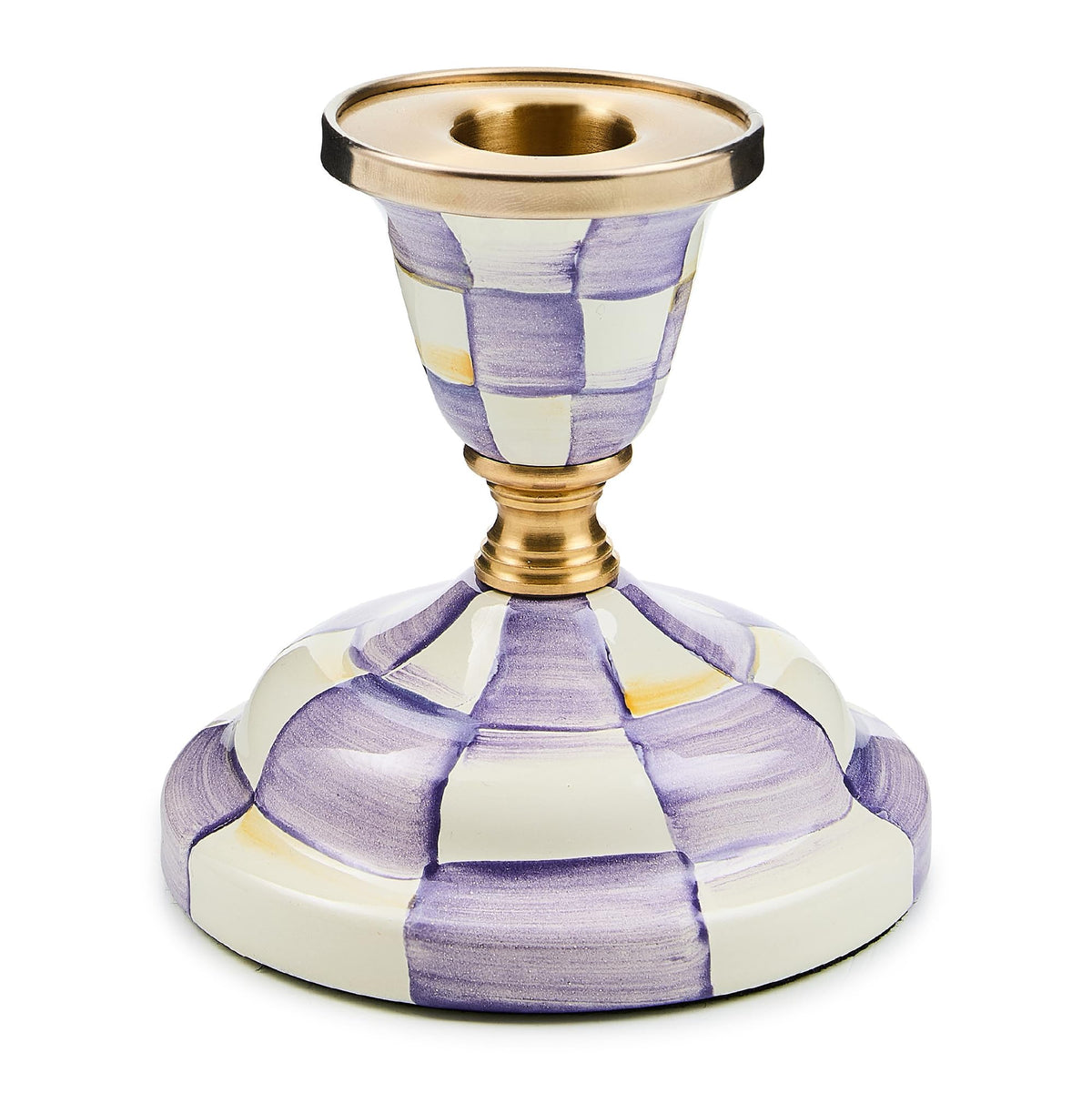 MacKenzie-Childs Sky Check Pillar Candlestick