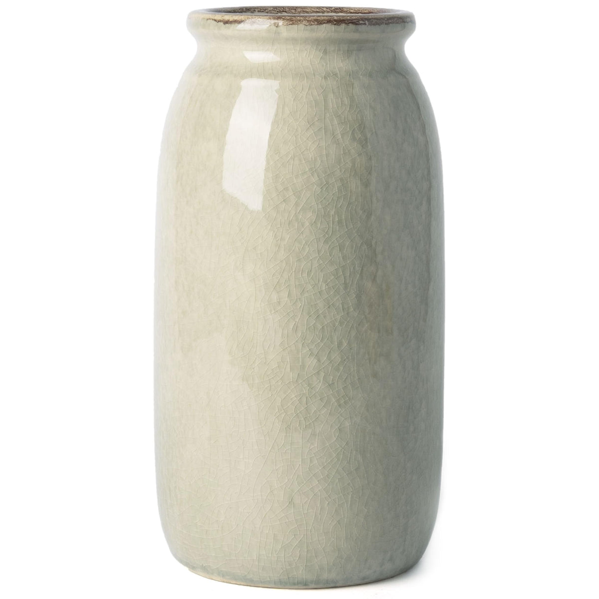 Victor & Teresa Rustic Blue and White Vase, 8"