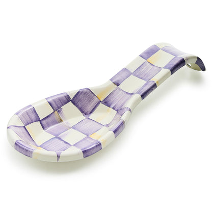 MacKenzie-Childs Enamel Spoon Rest, Royal Check