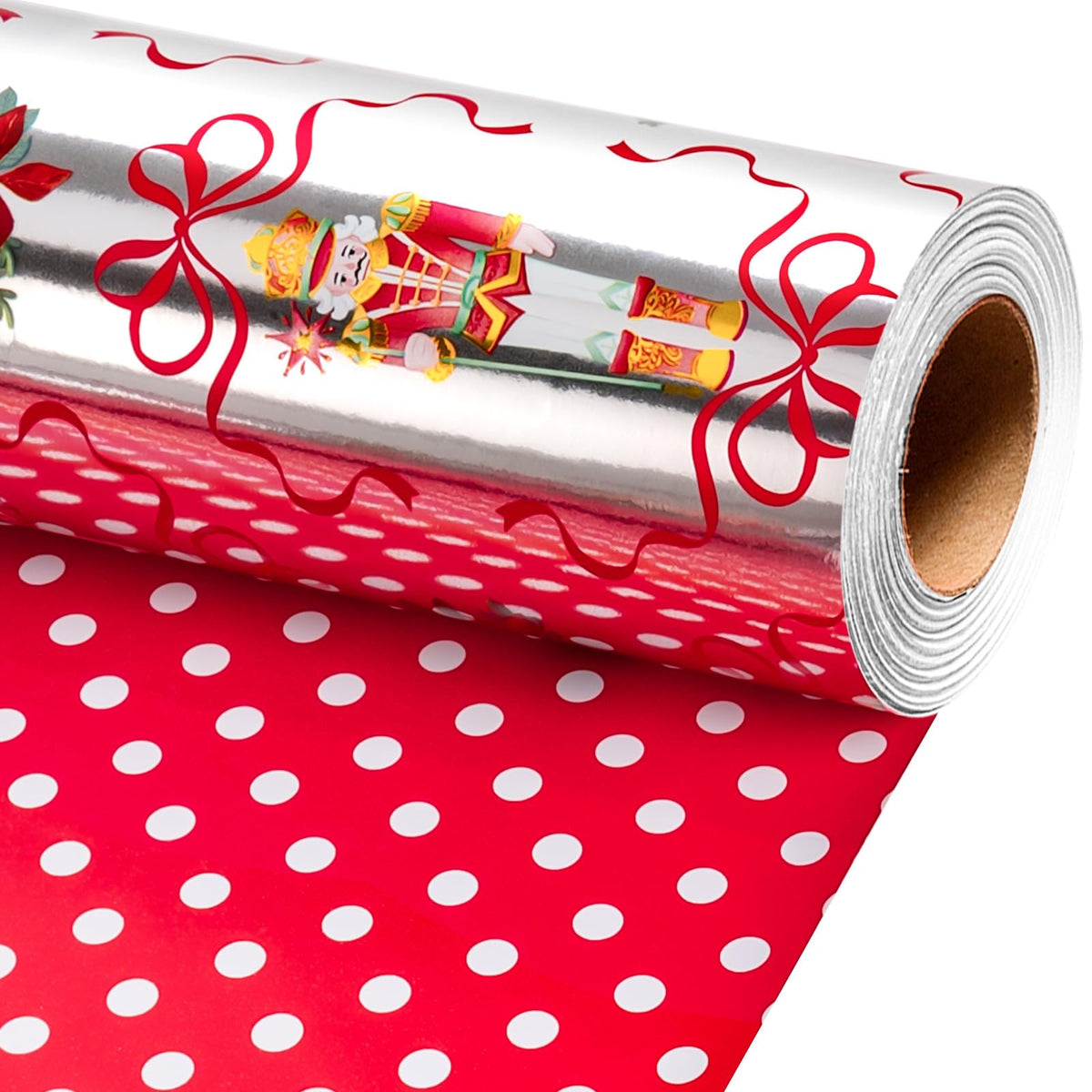 Blue Nutcracker Christmas Wrapping Paper, 32.8 Ft