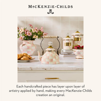 MacKenzie-Childs Enamel Tea Kettle, Royal Check