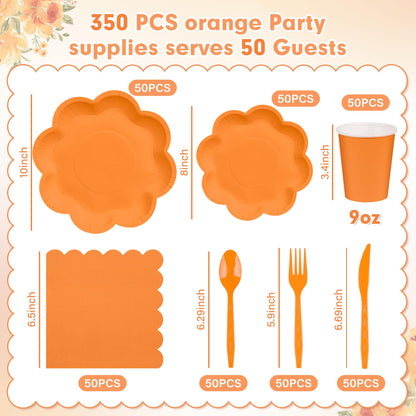 Blue and White Paper Tableware Set, Serves 50