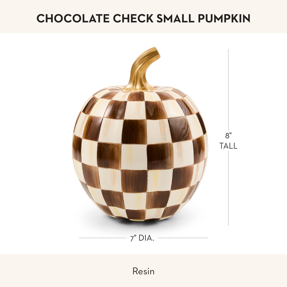 MacKenzie-Childs Resin Pumpkin, Royal Check