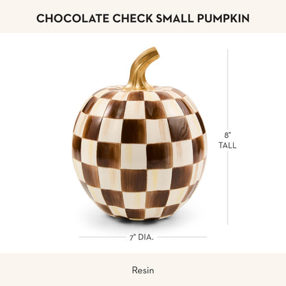 MacKenzie-Childs Resin Pumpkin, Royal Check