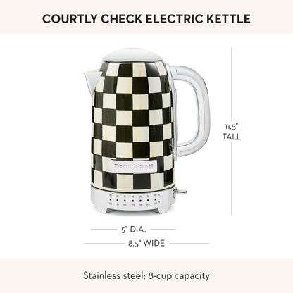 MacKenzie-Childs Electric Kettle, Royal Check
