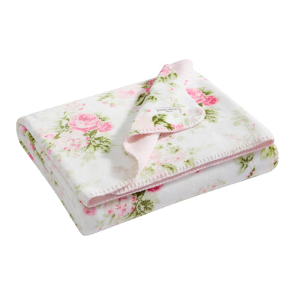 Laura Ashley Reversible Plush Throw, 50x70
