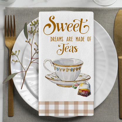 Vintage Floral Kitchen Towels, Set of 2