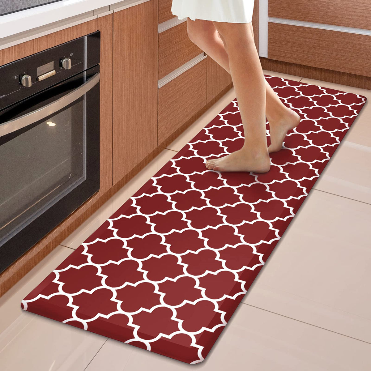 Blue Cushioned Anti-Fatigue Kitchen Mat