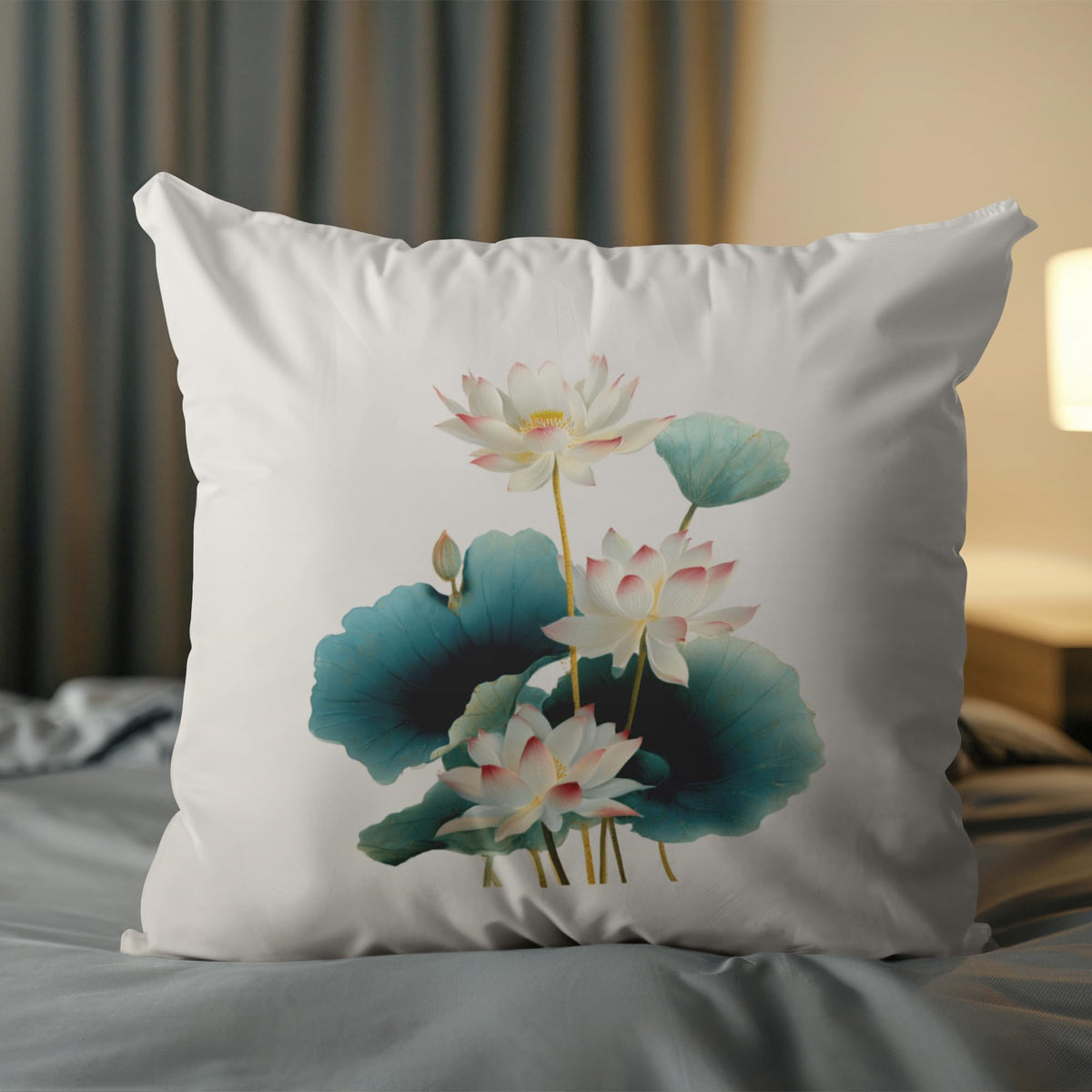 Blue Chinoiserie Bird and Peony Pillow Cover, 18x18