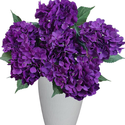 Blue Hydrangea Faux Flowers, 6 Stems