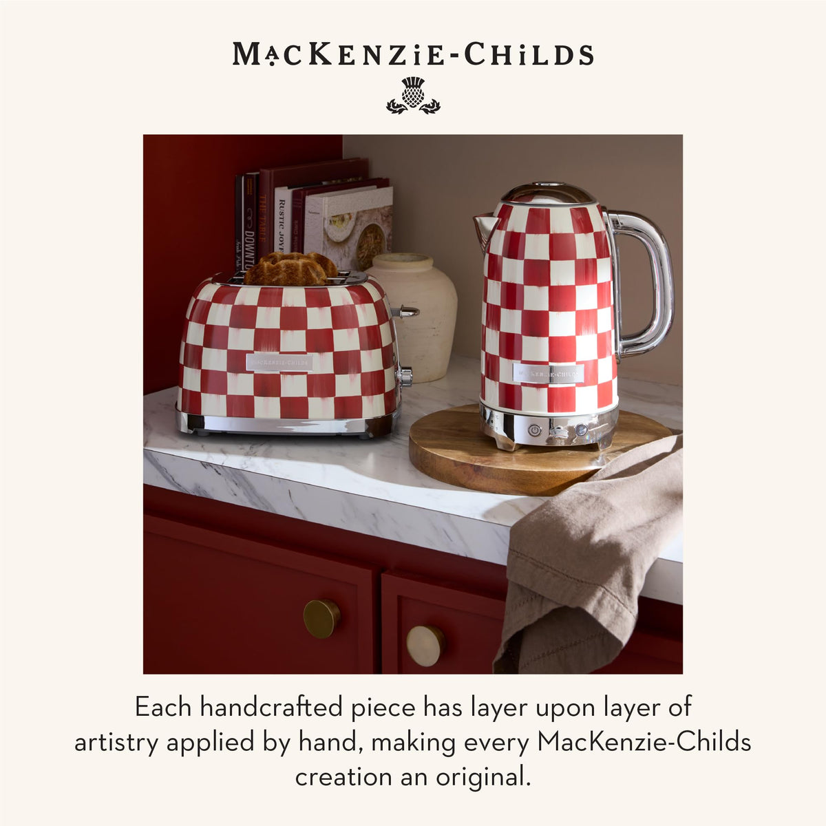 MacKenzie-Childs 2-Slice Toaster, Royal Check