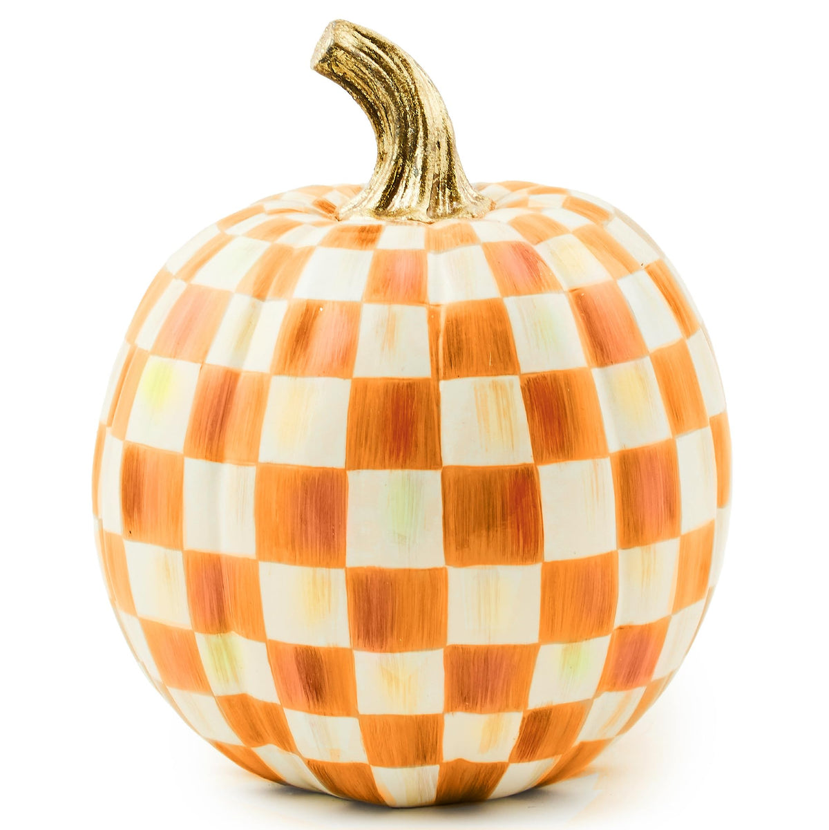 MacKenzie-Childs Resin Pumpkin, Royal Check