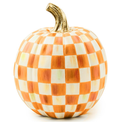 MacKenzie-Childs Resin Pumpkin, Royal Check