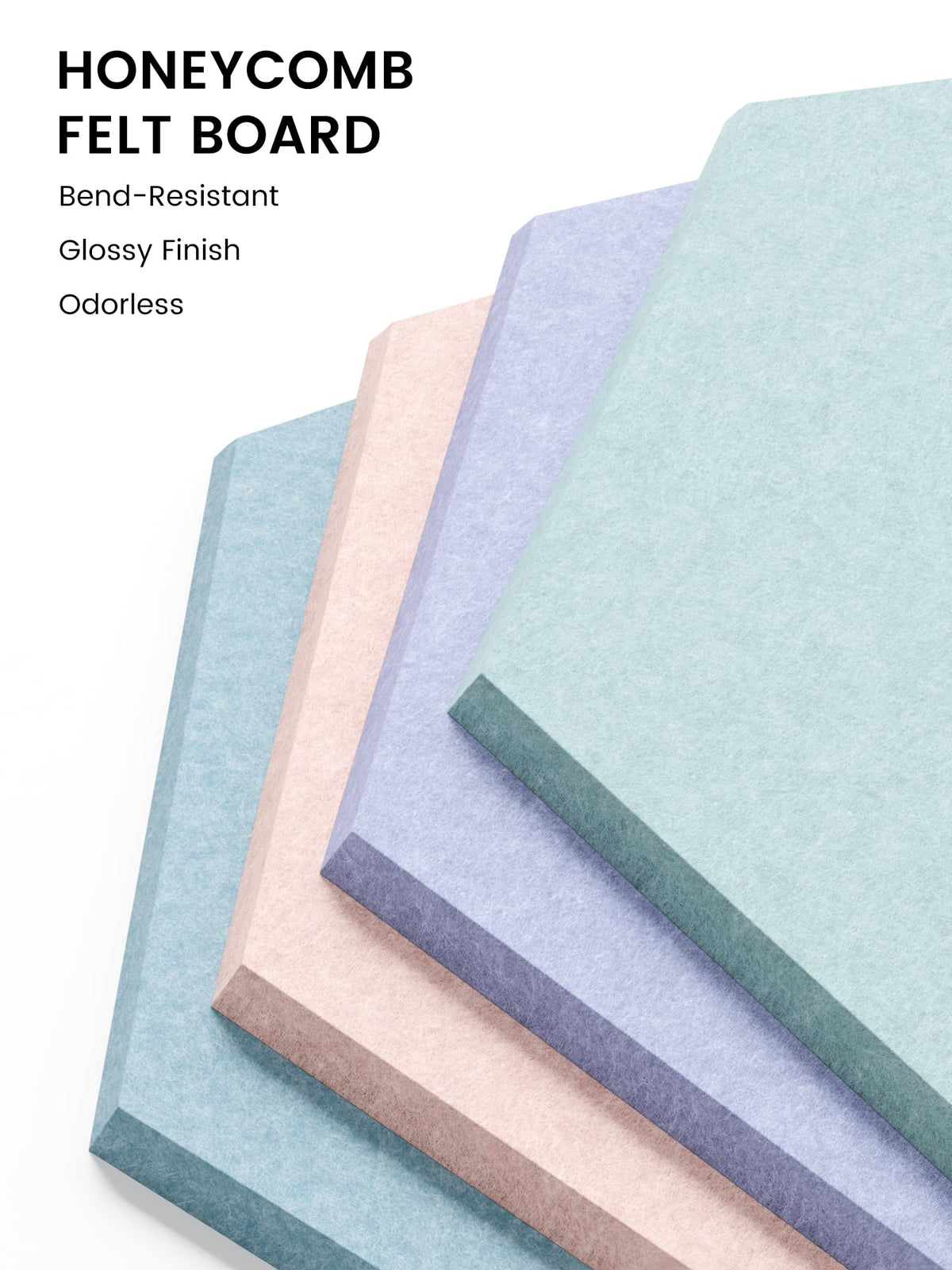 Blue Hexagon Felt Pin Board Tiles, 12 Pack