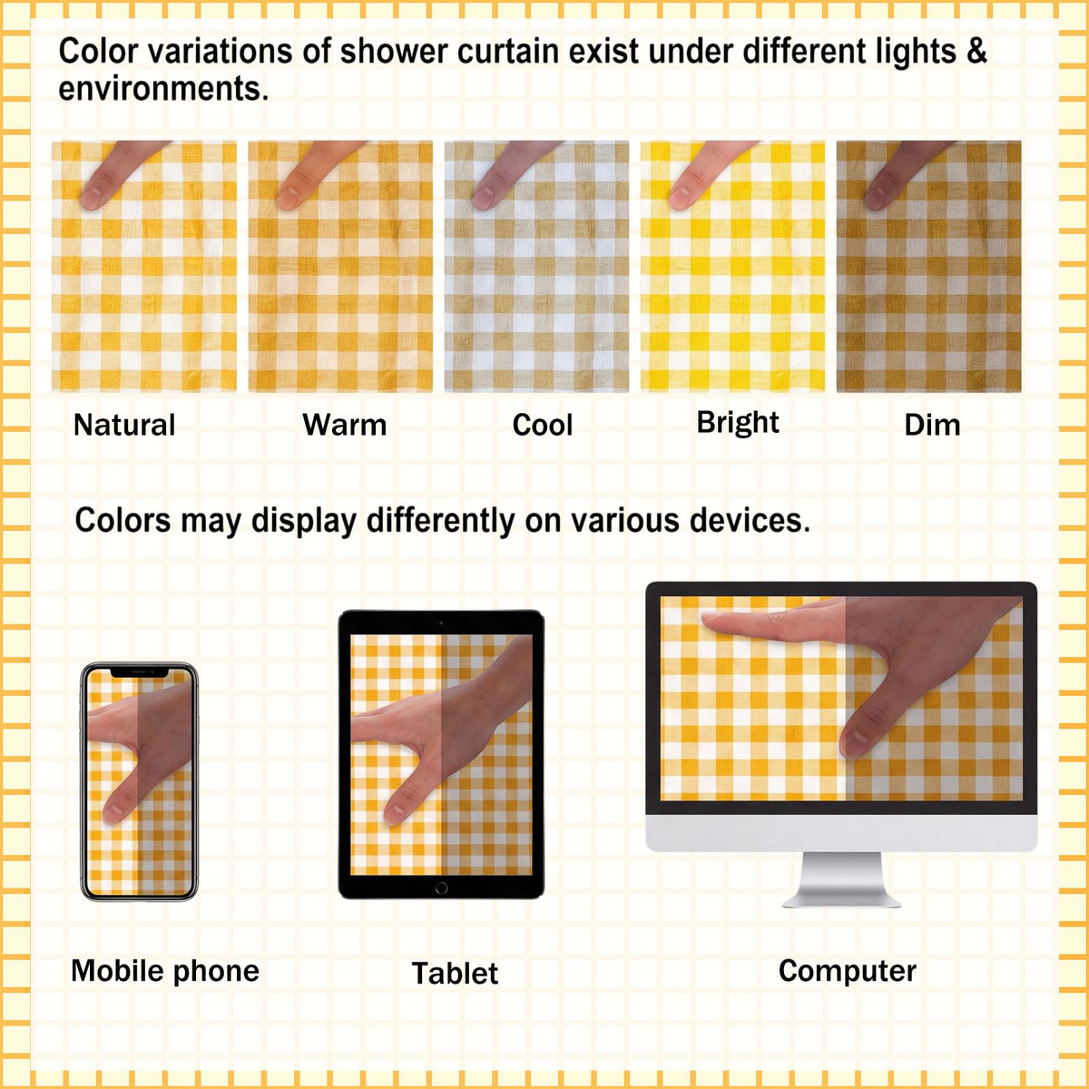 Ruffled Gingham Shower Curtain, 72 x 72