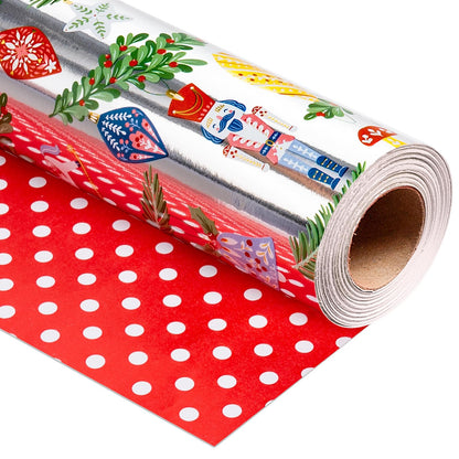 Blue Nutcracker Christmas Wrapping Paper, 32.8 Ft