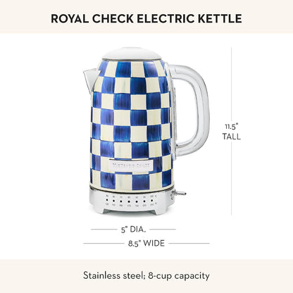 MacKenzie-Childs Electric Kettle, Royal Check