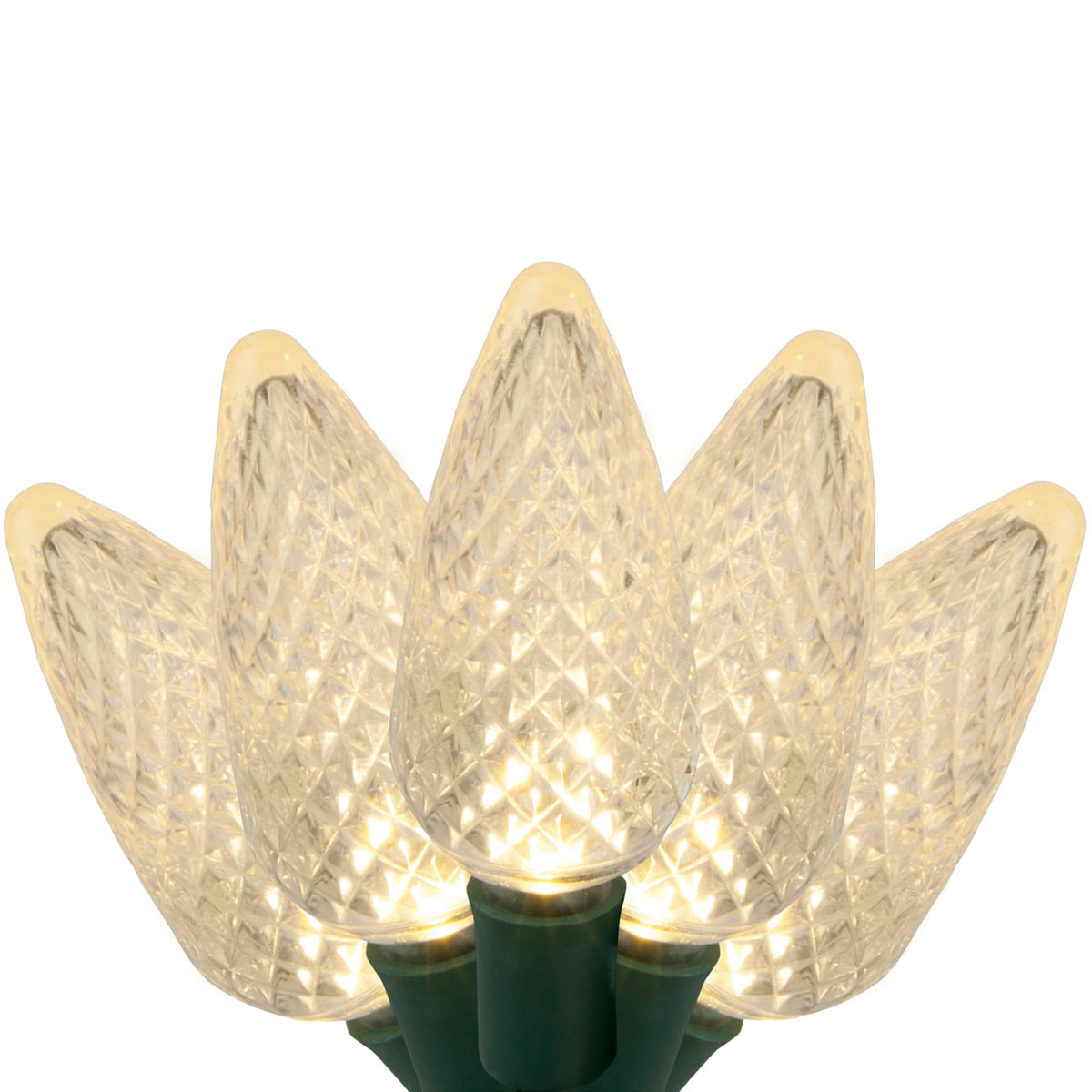 Blue C9 LED Christmas Light Set, 25 Bulbs