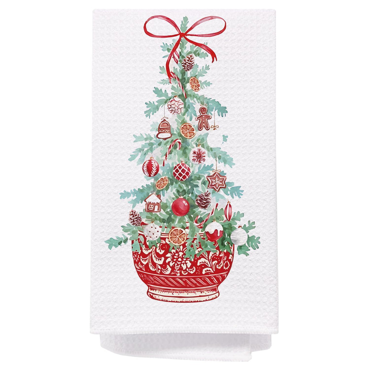Chinoiserie Christmas Kitchen Hand Towels, 16x24 Inch