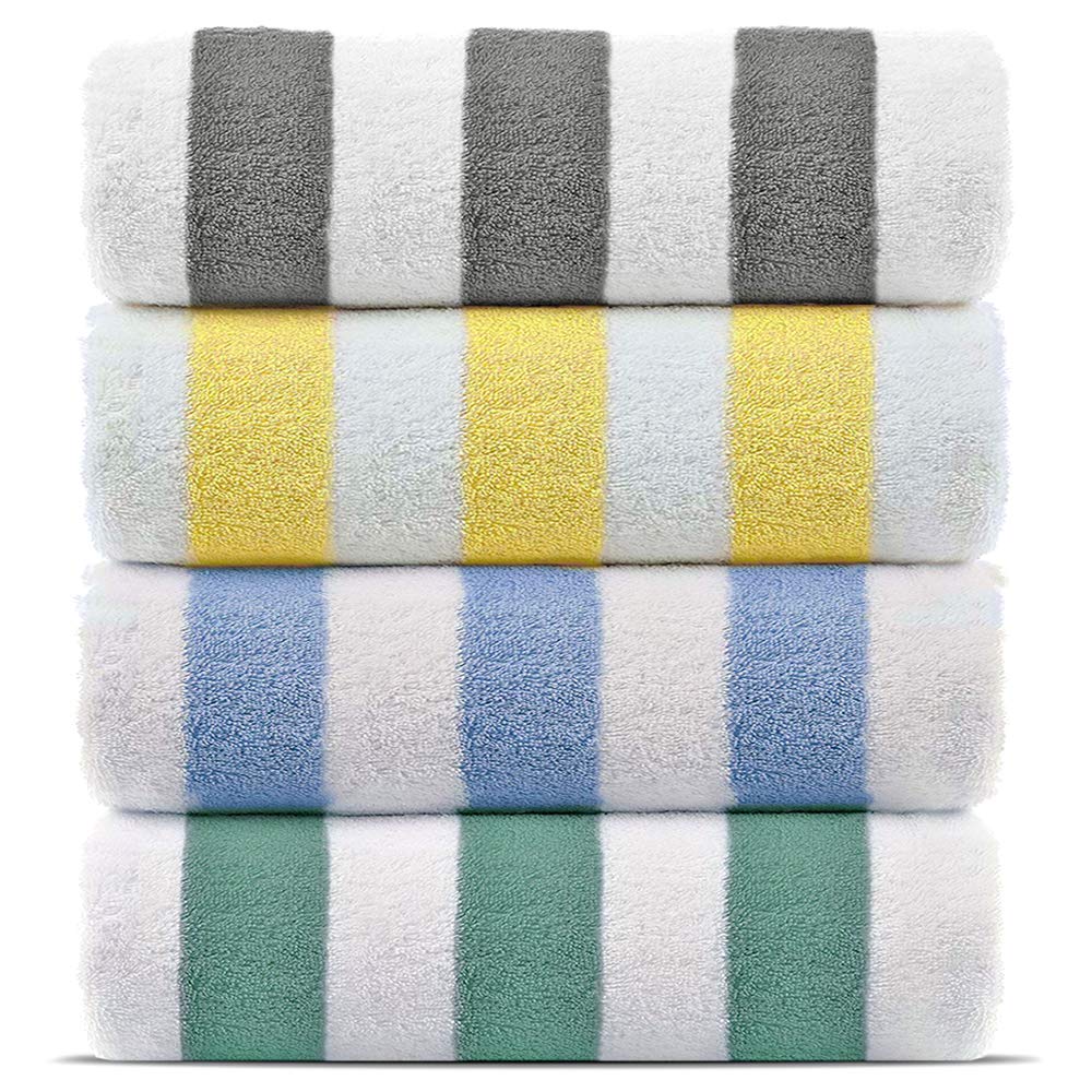 Turkish Cotton Beach Towels, Set of 4