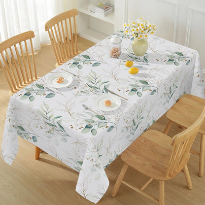 Blue and White Floral Tablecloth, Rectangle