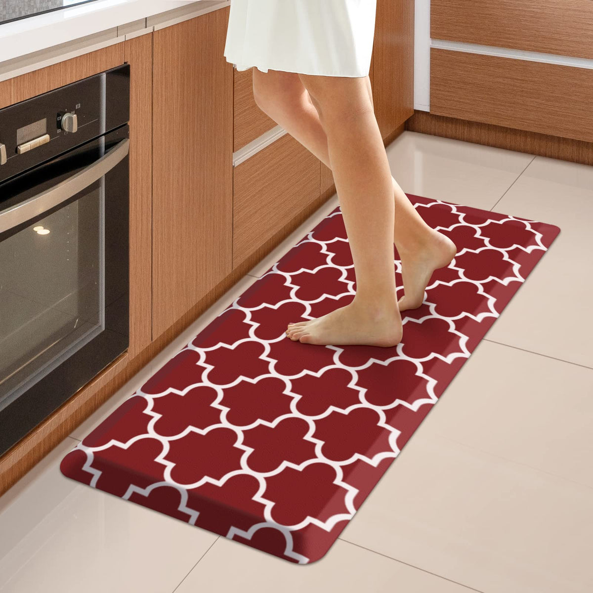 Blue Cushioned Anti-Fatigue Kitchen Mat
