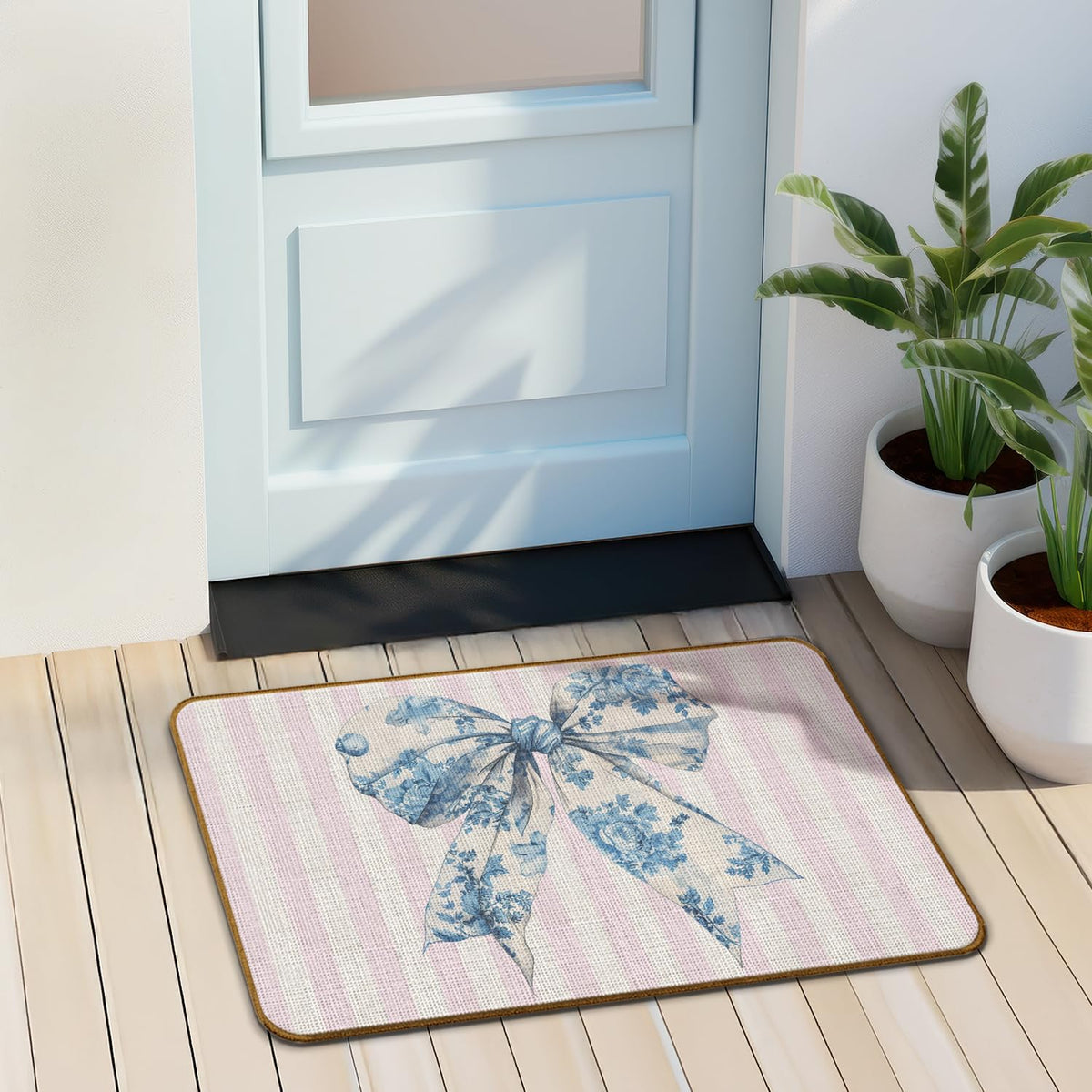 Chinoiserie Dachshund Doormat, 17 x 30 Inch