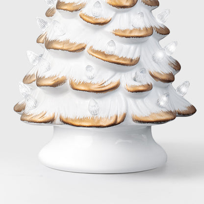 Lighted Ceramic Christmas Tree, 13 Inch